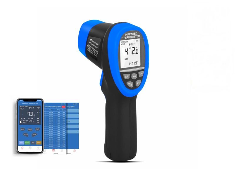 Infrarood thermometer -50  +800°C BLUETOOTH / APP HP-98C-APP