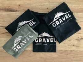 Organic gravel t-shirt - black or green