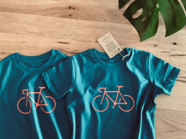 Organic bike t-shirt petrol 