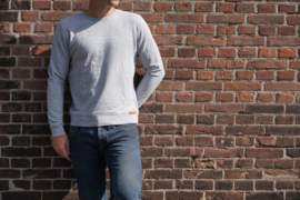 Organic cotton sweater grey minimalism