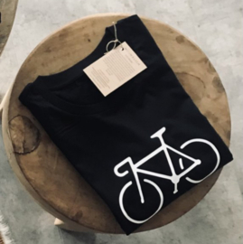 Fiets  t-shirt - Zwart of Wit