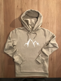 Organic mountain hoodie zand
