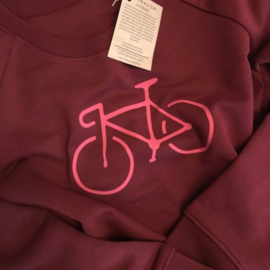 Bike sweater burgundy pink