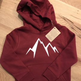 Organic mountain hoodie sweater burgundy