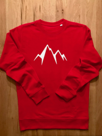Organic mountain sweater rood