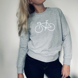 Organic cycling sweater grijs - Unisex