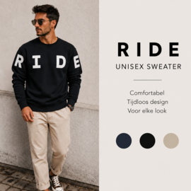 RIDE Unisex Sweater – Comfort, Stijl & Karakter