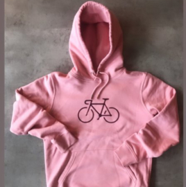 Organic cycling hoodie roze - unisex