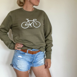 Organic cycling sweater khaki