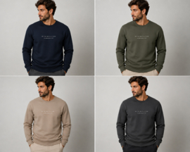 Minimalism Sweater Heren van Organic Katoen – Kies je favoriete kleur