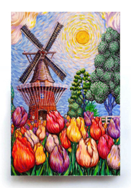 SCHILDERIJ KEUKENHOF MOLEN