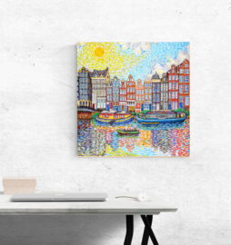 SCHILDERIJ GRACHT SINGEL AMSTERDAM