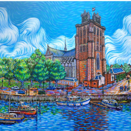 SCHILDERIJ GROTE KERK DORDRECHT