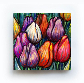 SCHILDERIJ KEUKENHOF  TULPEN