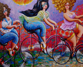 SCHILDERIJ SUNNY BIKERS