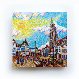 SCHILDERIJ BERGEN OP ZOOM GROTE MARKT