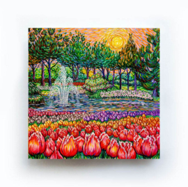 SCHILDERIJ KEUKENHOF FONTEIN