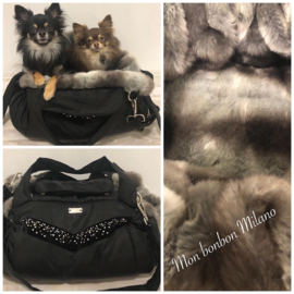 Teddy en Balou in de Ametista bag van Mon Bonbon!