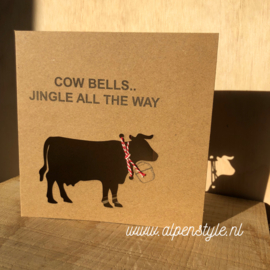Cow Bells Jingle.. kerstkaart AlpenStyle 15 x 15 cm