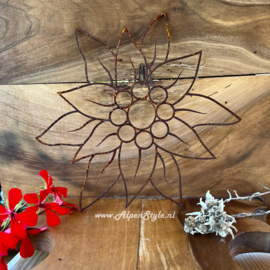 Edelweiss ©AlpenStyle (doorsnede 25 cm), Cortenstaal