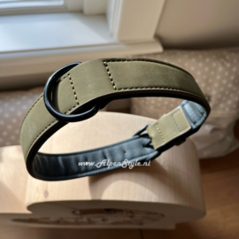 Halsband hond gepersonaliseerd Maat XL Groen