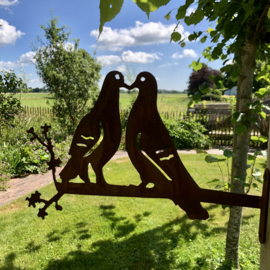 Stel Tortelduiven, 32 x 20 cm, Roest Metaal Tuin Decoratie