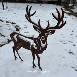 Hert ©AlpenStyle 74 x 64 cm, cortenstaal