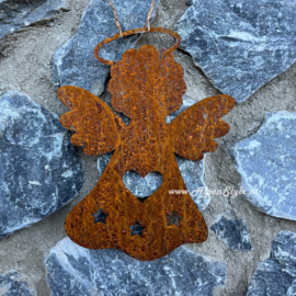 Engel "Ster"©AlpenStyle, 25 x 18 cm. Cortenstaal