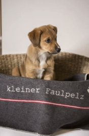 Deken hond "Kleine Faulpelz" (kleine luiwammes) 70 x 90 cm