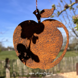 Appel 11 x 12 cm. Cortenstaal