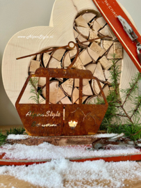 Skilift, Gondel Nr. 2 ©AlpenStyle, Roest Metaal decoratie