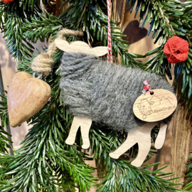 Wol schaap grijs (max 14/11 - min 11/10 cm)
