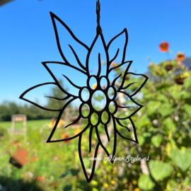 Edelweiss ©AlpenStyle (doorsnede 15 cm), Roest Metaal tuin decoratie