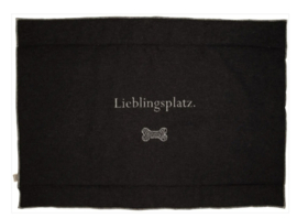 Kleed hond (gevoerd) "Lieblingsplatz"  groot, 80 x 120 cm