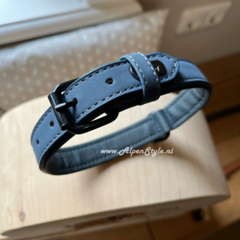 Halsband hond gepersonaliseerd Maat M Blauw