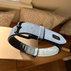 Halsband hond gepersonaliseerd Maat XL Blauw