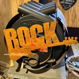 Gitaar "Rock", ©AlpenStyle, 58 X 26 cm. Cortenstaal