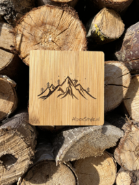 AlpenStyle houten onderzetters "zomer in de alpen"