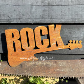 Gitaar "Rock", ©AlpenStyle, 58 X 26 cm. Cortenstaal