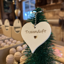 Houten hart voor besprenkelen Traumduft 6 x 6 cm