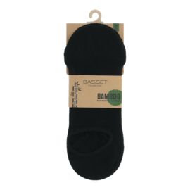 Basset Bamboo invisible footie 2-pack - zwart en wit