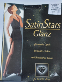 SatinStars glans panty met gouden glitter - zwart