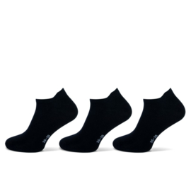 Teckel sneakersok   3-pack - zwart 23-26 t/m 27-30