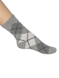 Bonnie Doon Argyle Sock - Light grey hea