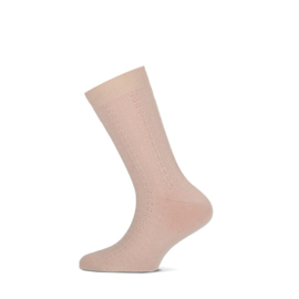 Yellow Moon meisjessokken ajour -  Off-white/nude pink 2-pack 23-26 t/m 35-38