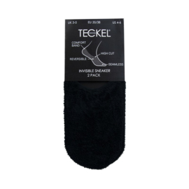 Teckel sneakersok badstof - wit of zwart 35-38 t/m 43-46