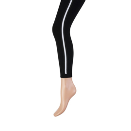 Marianne legging seamless  met witte streep - zwart