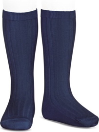 Condor kniekousen rib unisex - marine