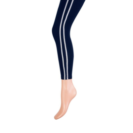 Marianne legging met 2 witte biezen - marine of zwart