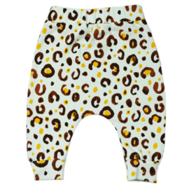 Baggy Pants | Leopard Light Mint | Handmade